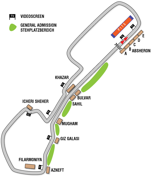 F1 Baku seating plan
