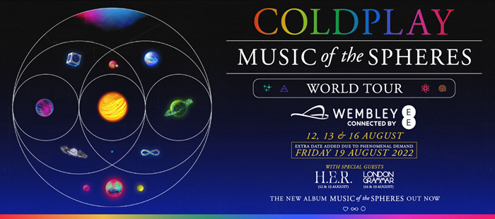Letecký zájezd na koncert Coldplay v Londýně