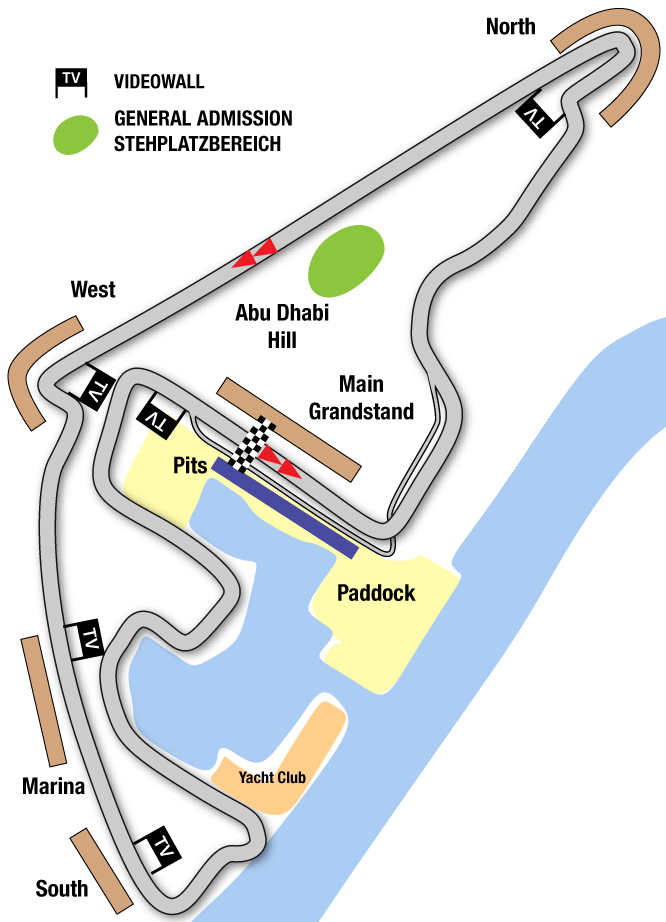 F1 Abú Dhabí - map