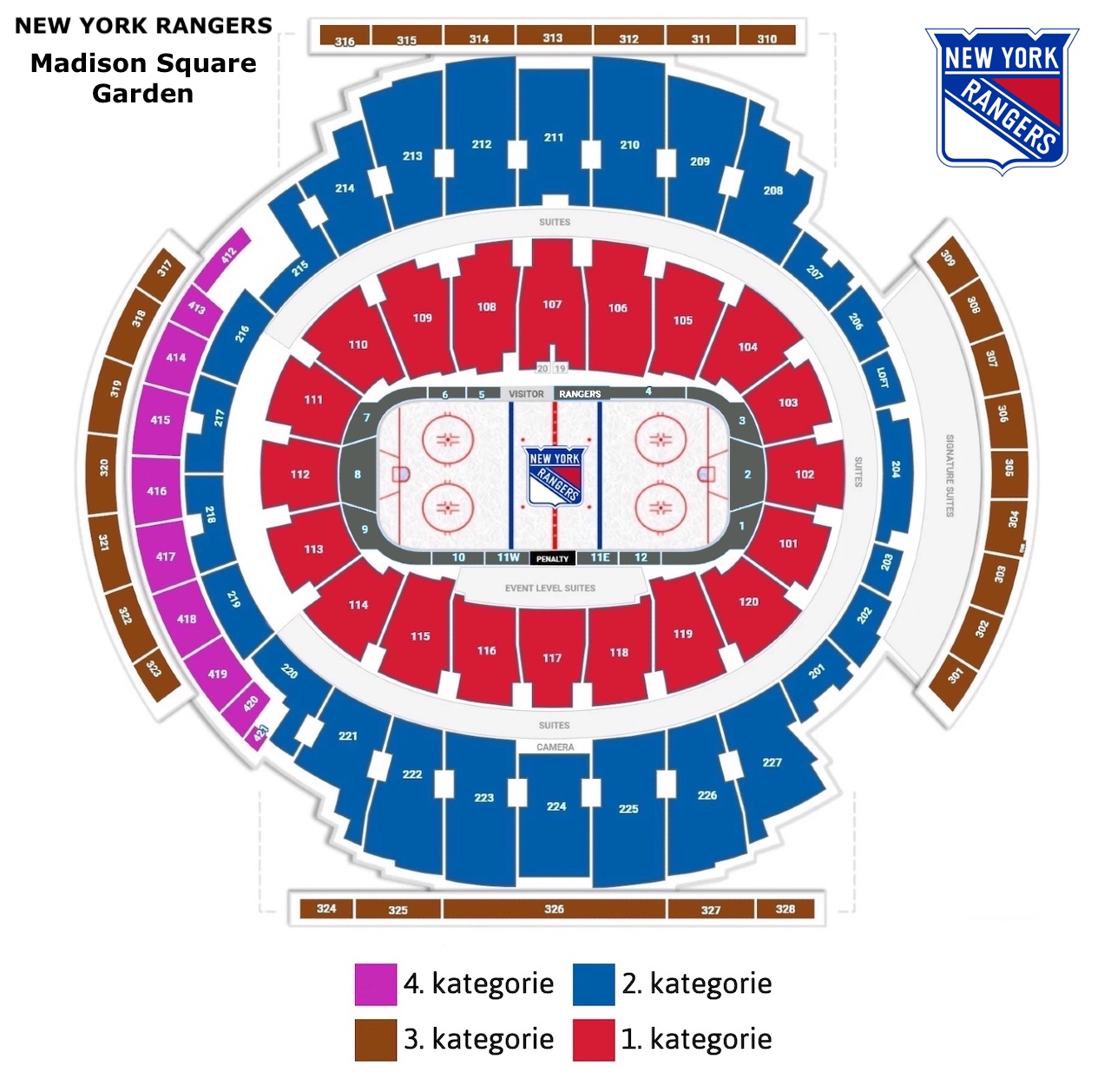 NY Rangers | Madison Square Garden - map.