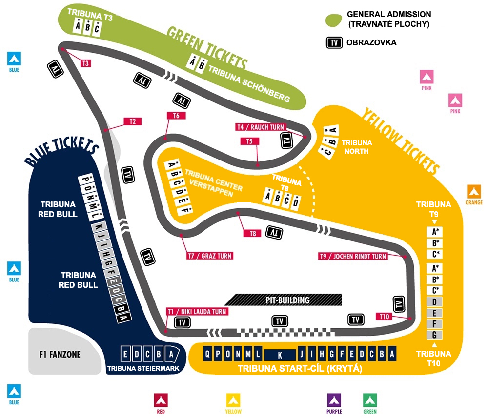F1 Austria | Red Bull Ring - map