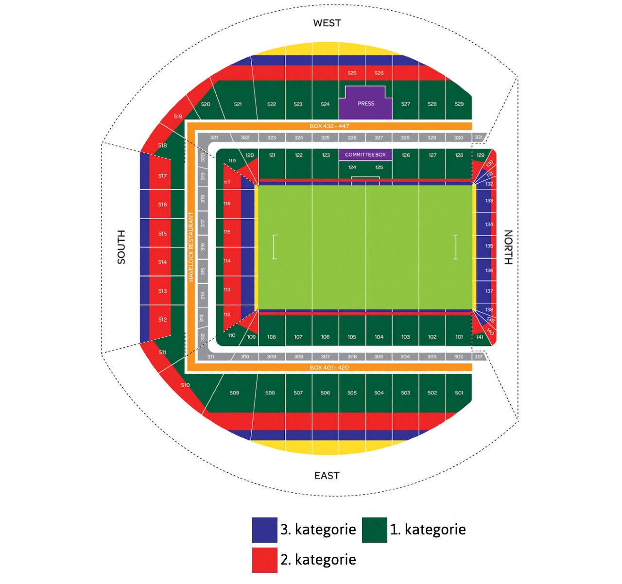 Irsko (Shamrocks) | Aviva Stadium - map
