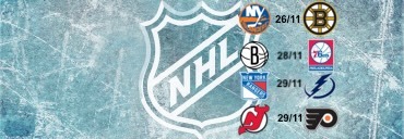 4 zápasy | NHL & NBA | Pasta | Rangers | Nets | Devils | Islanders | Flyers | Tampa | předvánoční NY