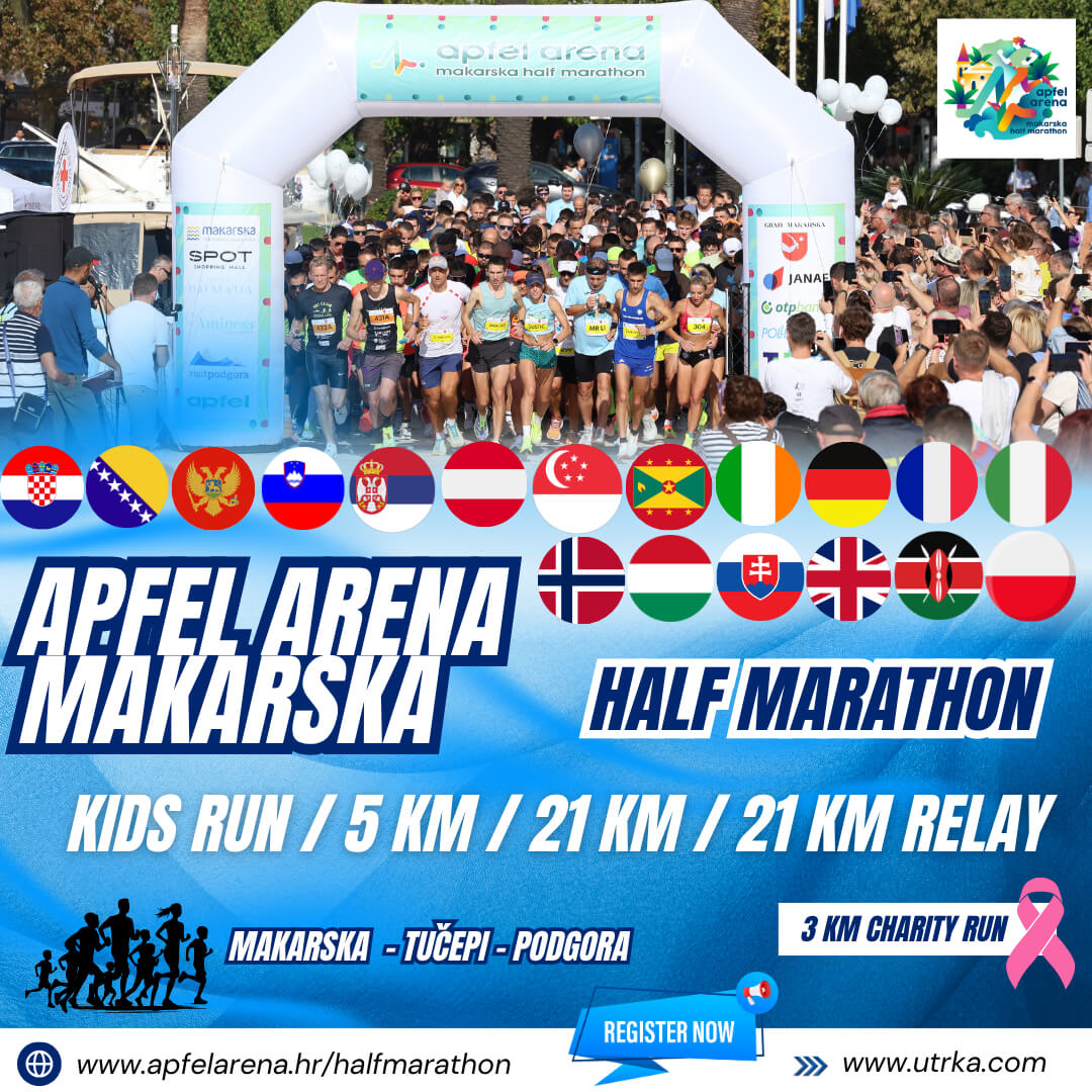 Balíček hotel+registrace na půlmaraton - Apfel Arena Makarska Half Marathon 2026 | 2 noci