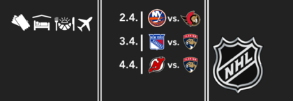 NHL: NY Islanders - Ottawa & NY Rangers - Florida & NJ Devils - Florida